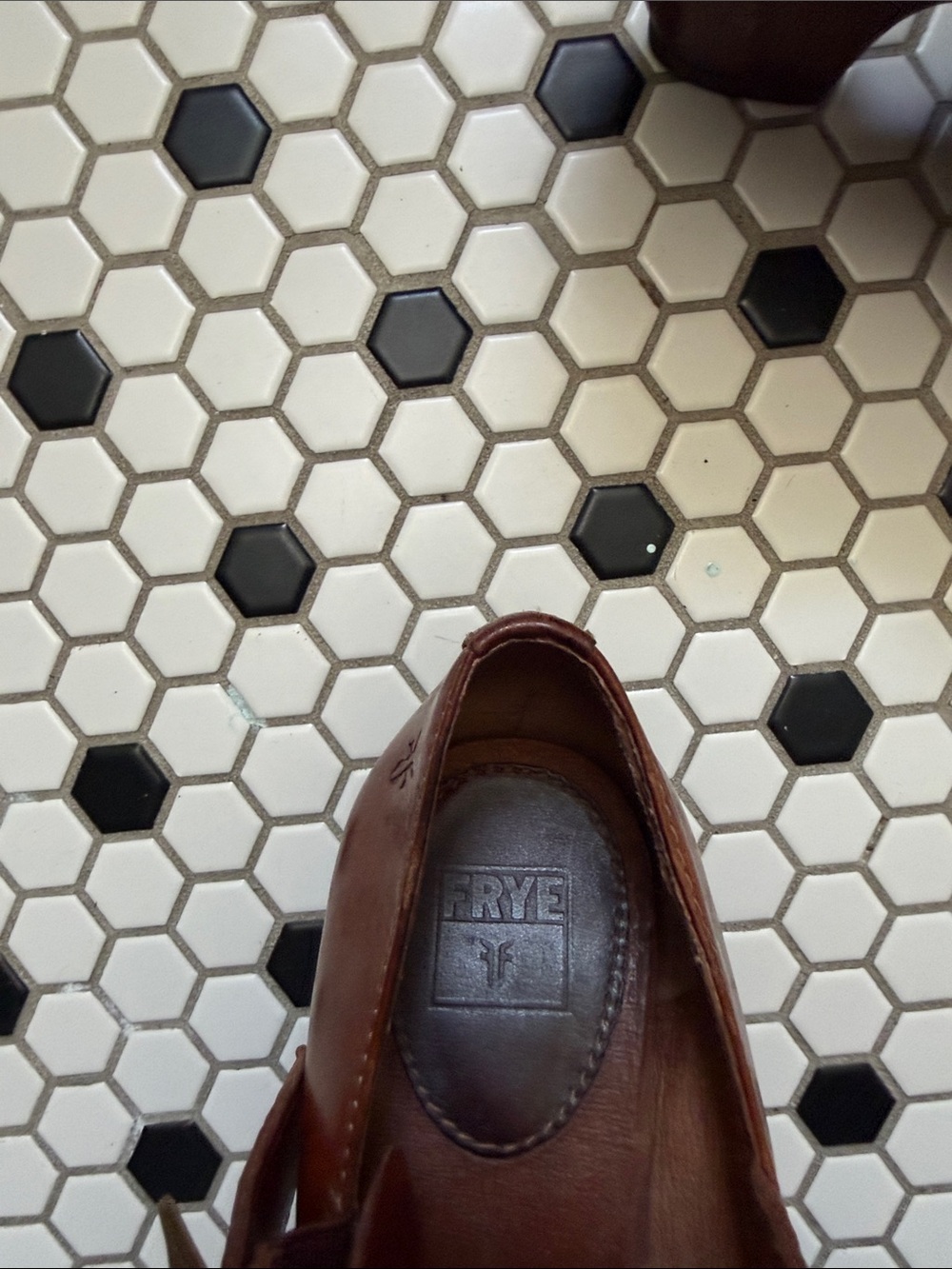 Frye Brown Leather Mary Jane Wedge Heels - Picture 2 of 6